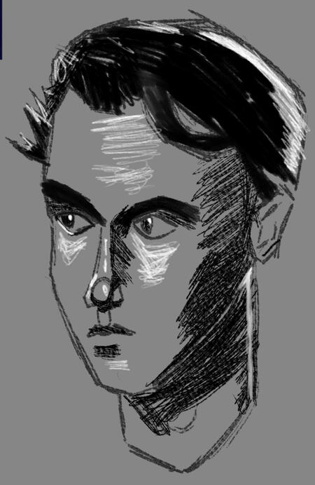 A portrait study of David Byrne